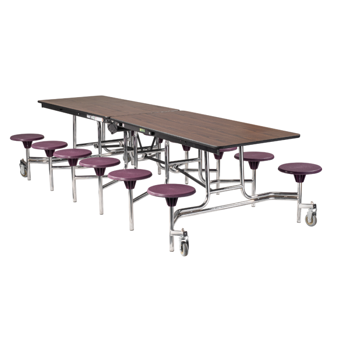 Cafeteria Table | NPS® 10' Rectangle Mobile Table with Stools