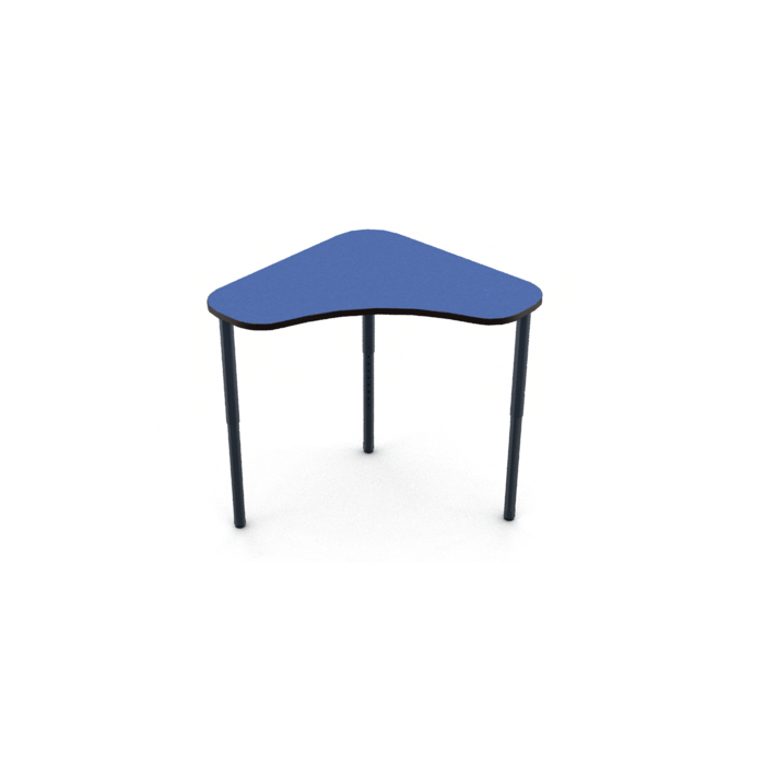 Blue Curacao laminate top with Black edge and Black leg