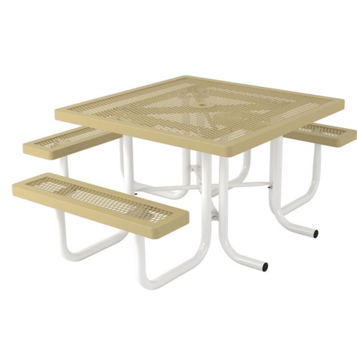 Picnic Table | Regal 46"  Square Portable Table with 3 Seats