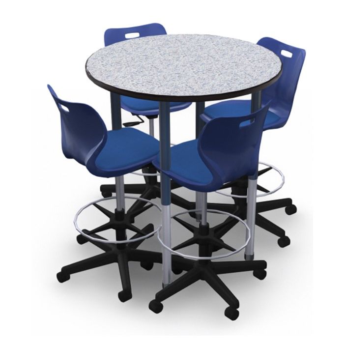 Shown in Grey Glace Top, Black Edge, Black Legs, Chairs (ASST18-1) Azure