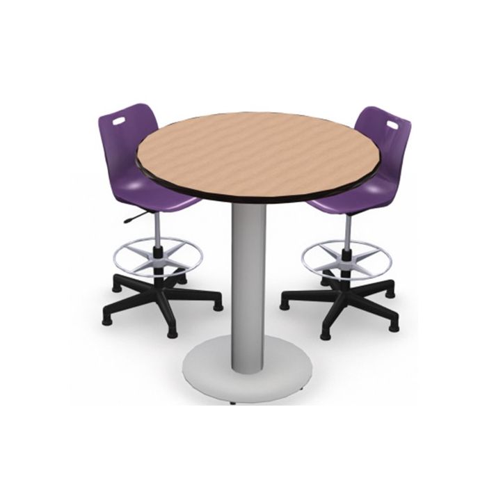 Shown in New Age Oak Top, Black Edge, Chairs (ASST18) Purple Iris