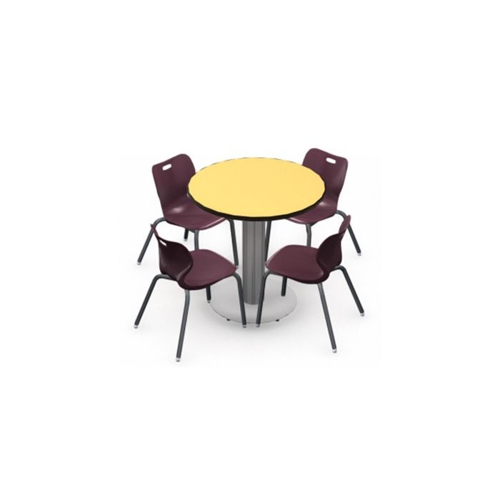Shown in Quince Top, Black Edge, Chairs (AS4L18) Maroon
