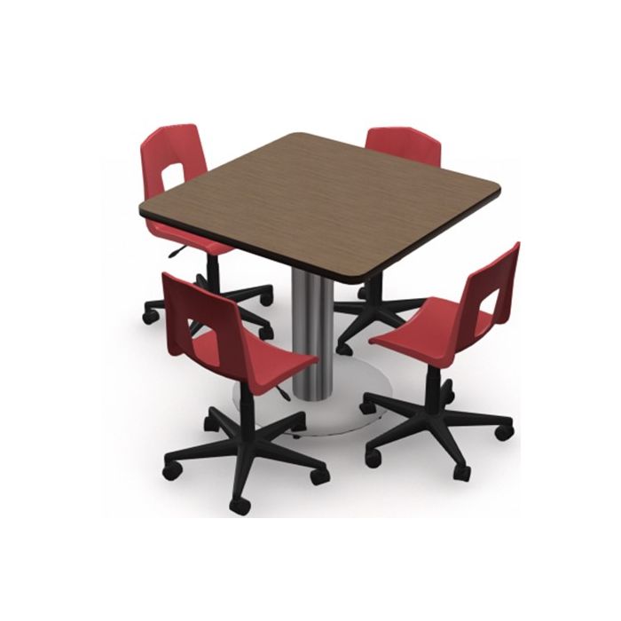 Shown in French Pear Top, Black Edge,  Chairs (7P90) Ruby Red