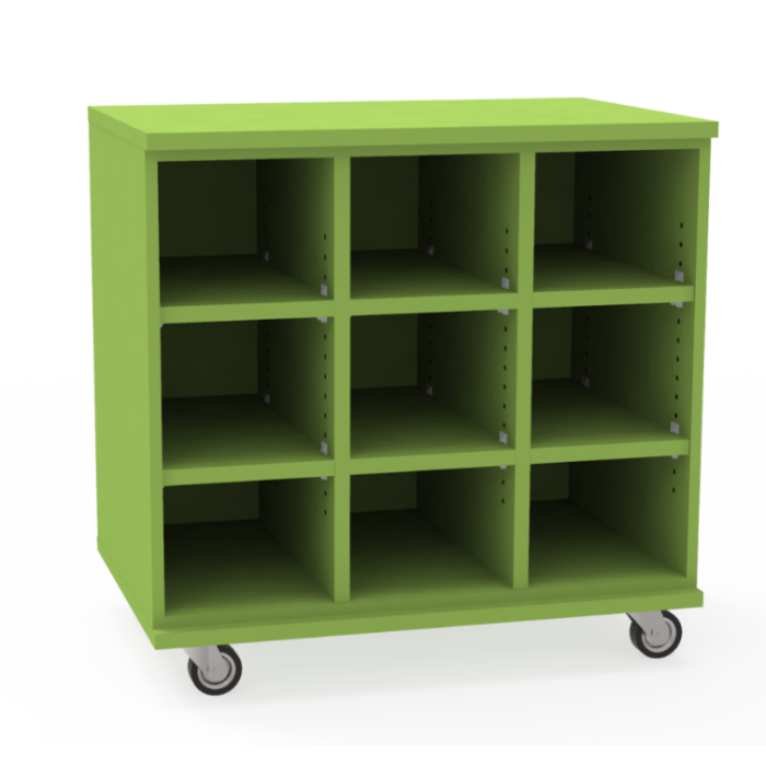 Shelving | 6 Adjustable Shelves and 2 Dividers | Mobile