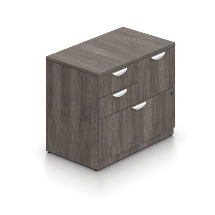 Mixed Storage Unit With Lock Shown in Artisan Grey