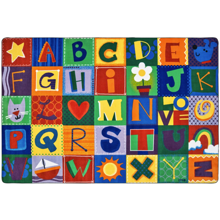 Carpet | 6' X 9' KIDSoft Toddler Alphabet Blocks rug