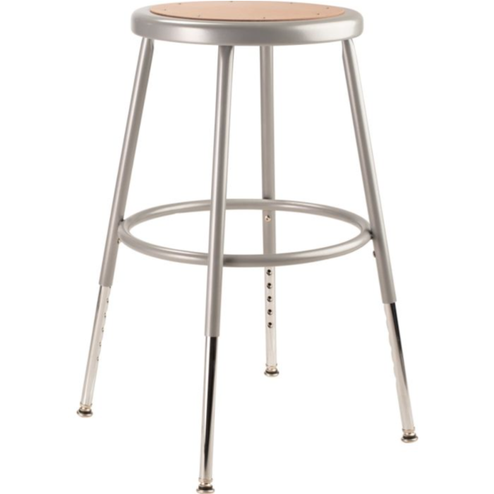 Adjustable Stool | Round Hardboard Seat | 25"-33" 