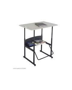 Stand-Up Desk | AlphaBetter Adjustable-Height 28" x 20" Standard Top and Swinging Footrest Bar,Beige