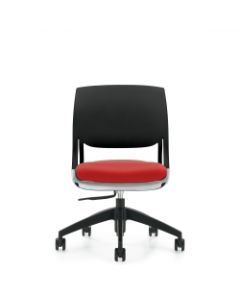 Shown with Black Back and Black Frame with Red Seat