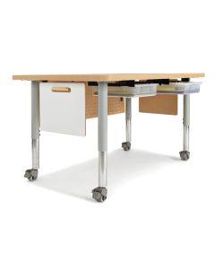 48 X 30 Table With Gray Mobile Legs