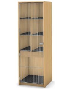 7 Compartment (6 - small, 1 - large), Full Length Wire Doors