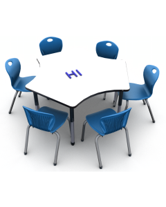 Shown in Folkstone Markerboard with 6 Discover D10A Royal Blue Chairs