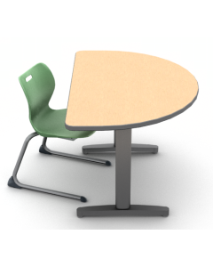 Fusion Maple Linen with Titanium edge and leg_ASCL18 chair in Apple Green