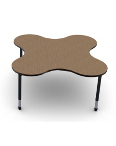 Shown in French Pear laminate with Black edge and Black leg