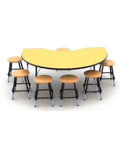 Table shown in Quince; Stool (0801) shown in Sunset Orange