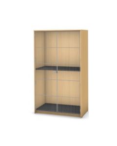 2 Compartment, Full Length Wire Door, 48:W x 84"H x 30"D