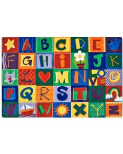 Carpet | KIDSoft Toddler Alphabet Blocks Rug | 4’ x 6’