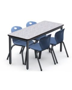 Shown in Grey Glace Top, Black Edge, Black Legs, Chairs (D10X) Blueberry