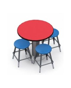 Shown in Berry Top, Black Edge, Stools 0801 Royal Blue