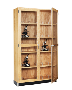 Microscope Storage Cabinet in oak