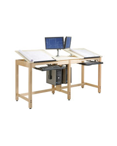 Deluxe Drawing Table | Two Student | 3 Piece Top