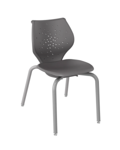 Artcobell NXT MOV Four Leg Chair shown in Titanium poly shell with Titanium leg
