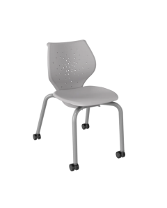 Artcobell NXT MOV Four Leg Chair with Casters shown in Squash poly shell with Black leg
