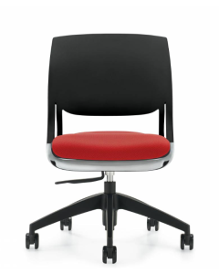 Shown with Black Back and Black Frame with Red Seat