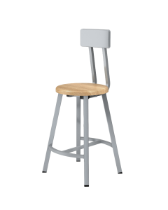 Stool | Titan | Butcherblock with Back Rest