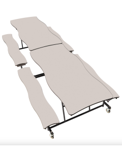 Cafeteria Table | Swerve with Benches | 12'
