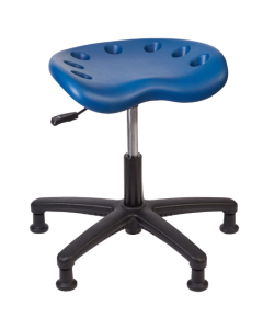 Desk height shown in blue seat